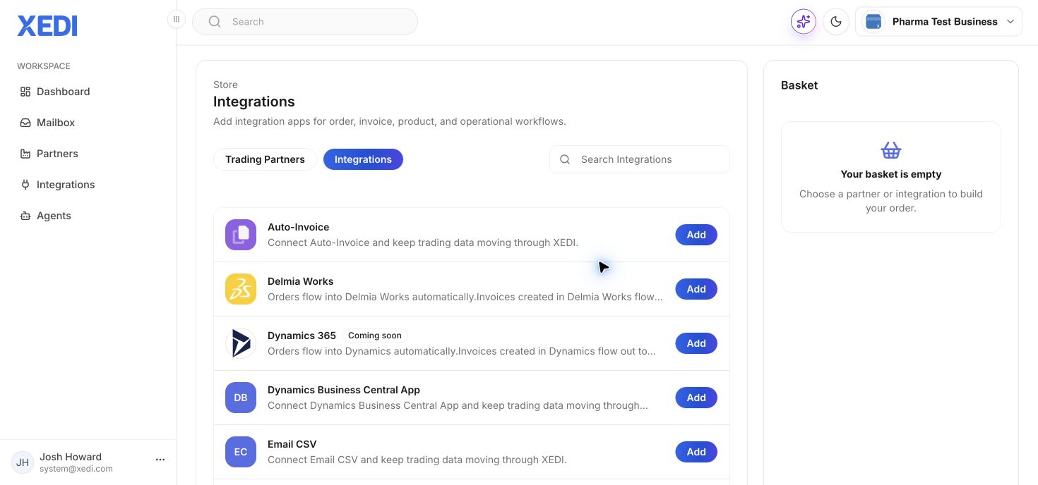Add an integration in XEDI